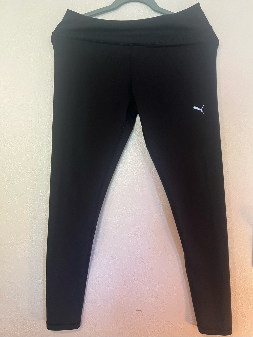 Puma Black active Leggings with White Puma Logo